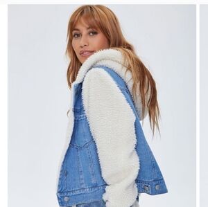 Denim Jean jacket with faux shearling
